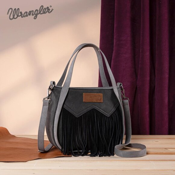 Women’s Faux Leather Fringe Crossbody Purse Medium Travel Stylish - Picture 7 of 7